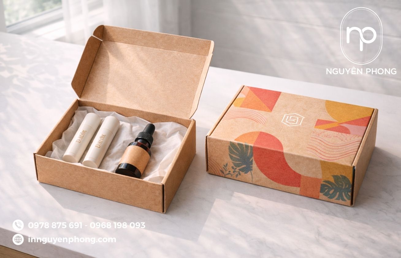 Mẫu hộp kraft đựng tinh dầu 